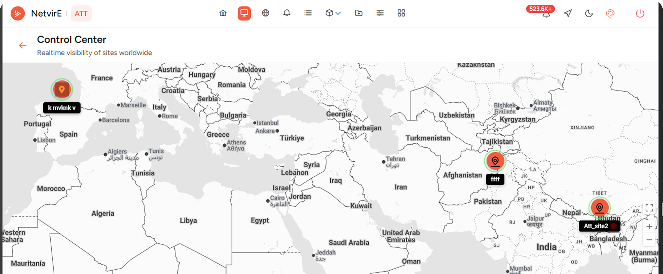 NetvirE Features view