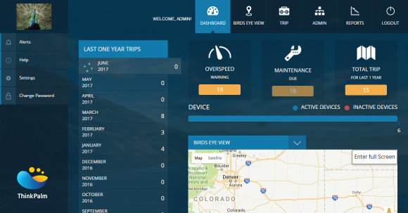 Astra Fleet Management Software - Dashboard