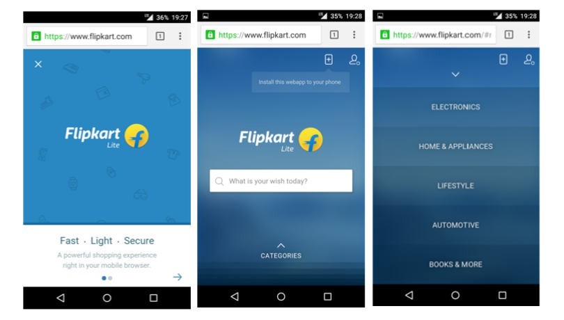 Flipkart PWA