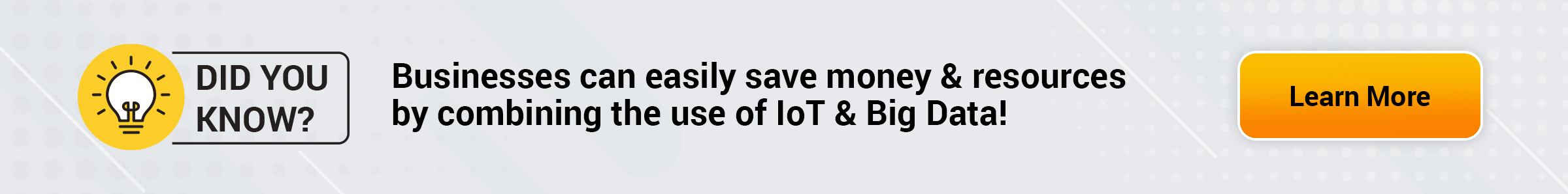 Using IoT & Big data to save money & Resources