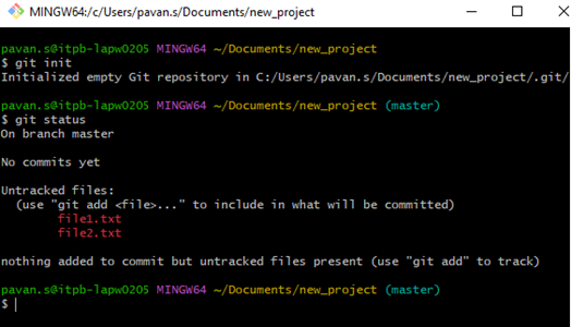 Git add file screenshot
