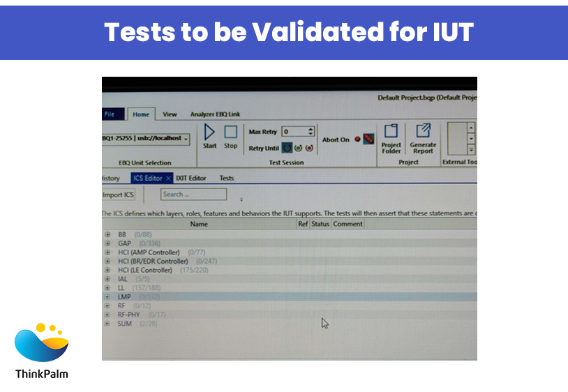 Tests to be Validated for IUT