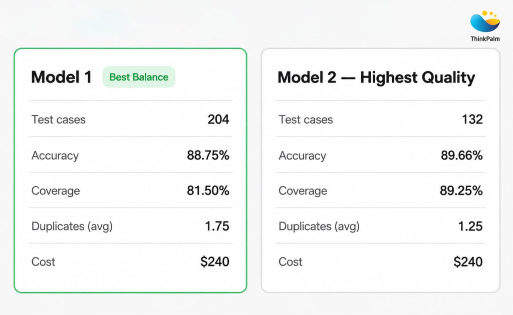 TestNova Model Comparison